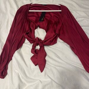 Reset (Dallas Boutique) Tie in front blouse